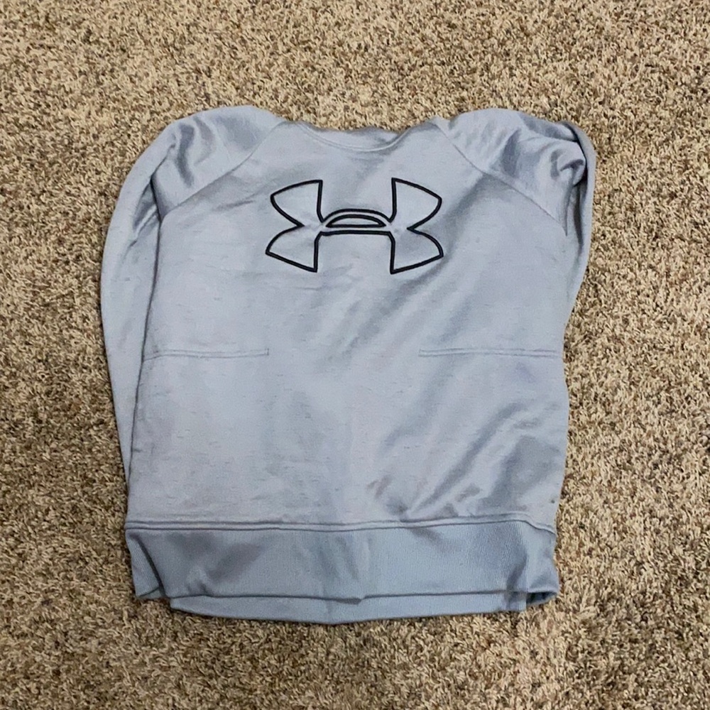Under Armour big logo hooded sweatshirt.